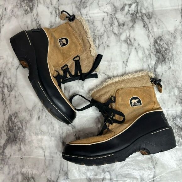 Sorel Tivoli III snow Boots tan brown winter size 4 - Picture 1 of 7